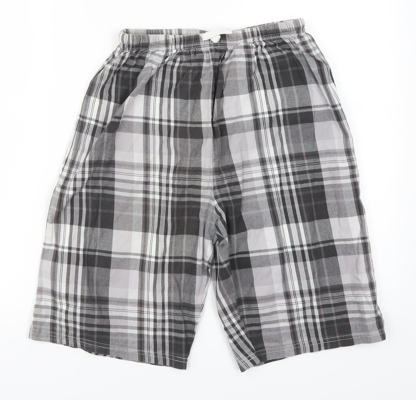 NEXT Boys Grey Check  Bermuda Shorts Size 14 Years