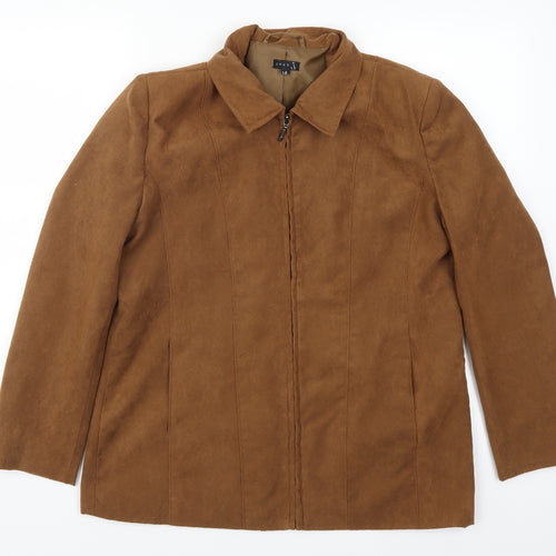 Just J Womens Brown   Jacket  Size 14