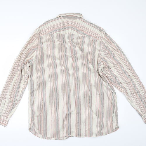 Debenhams Mens Beige Striped   Button-Up Size L