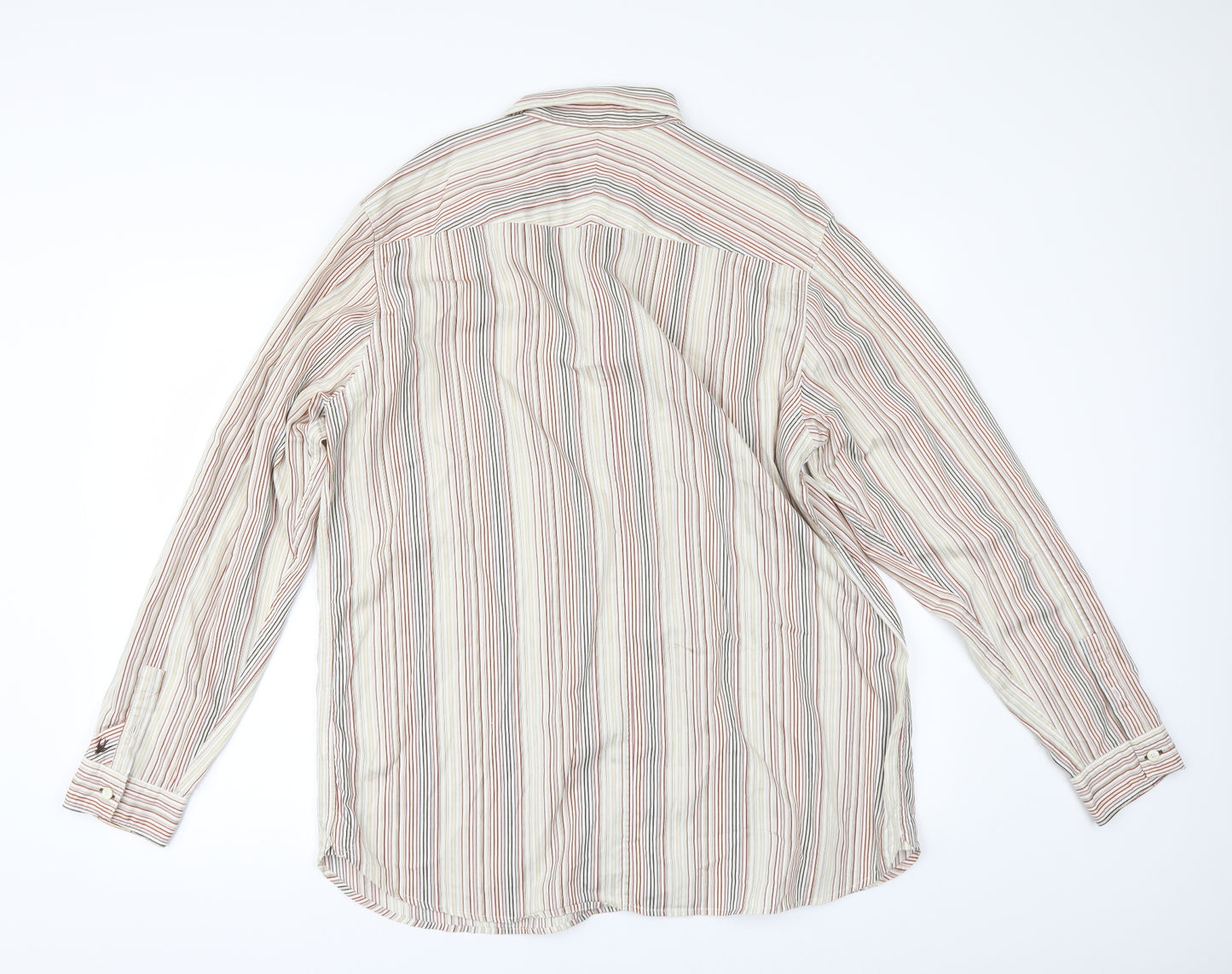 Debenhams Mens Beige Striped   Button-Up Size L