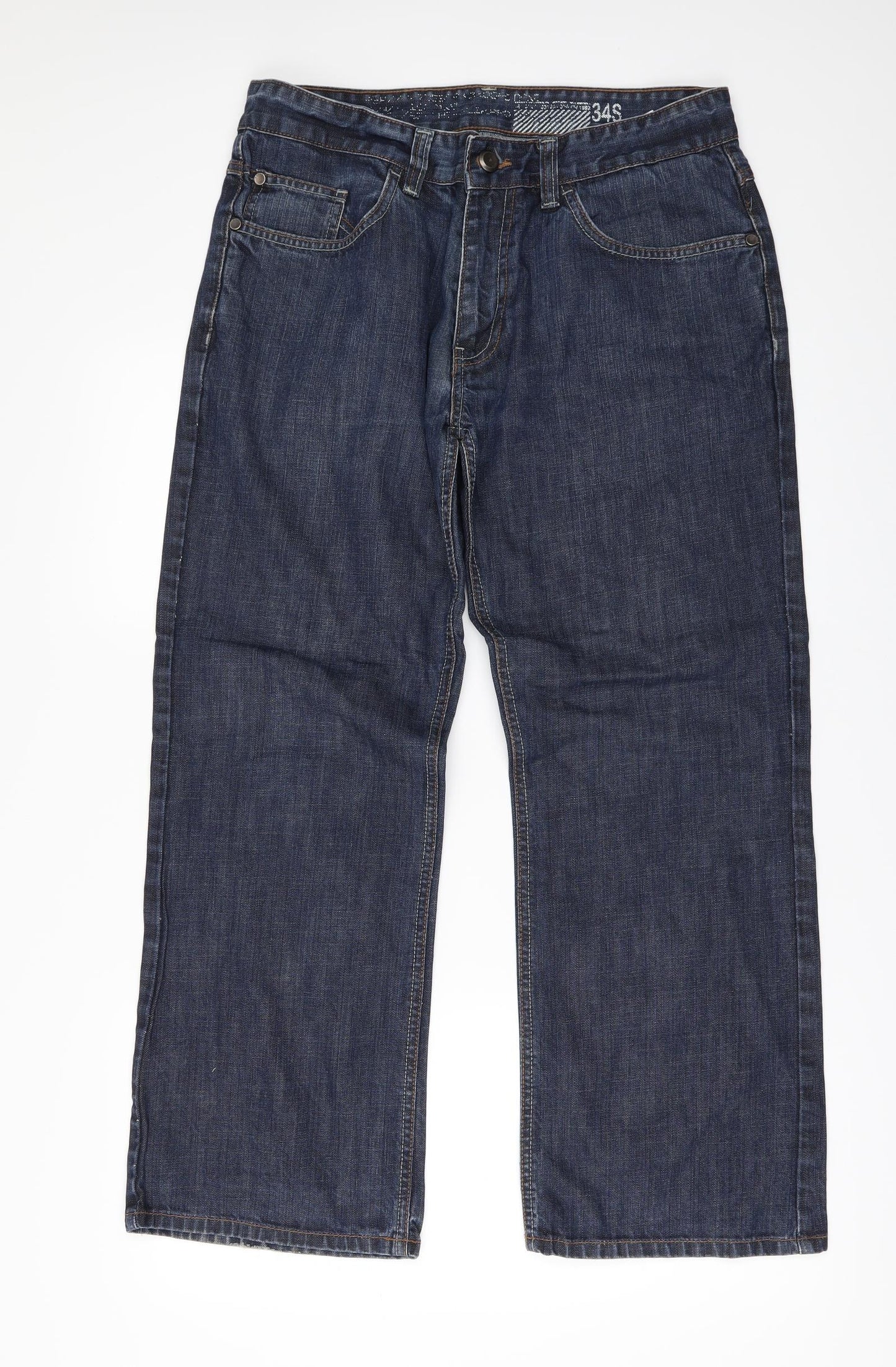 NEXT Mens Blue  Denim Bootcut Jeans Size 34 in L28 in