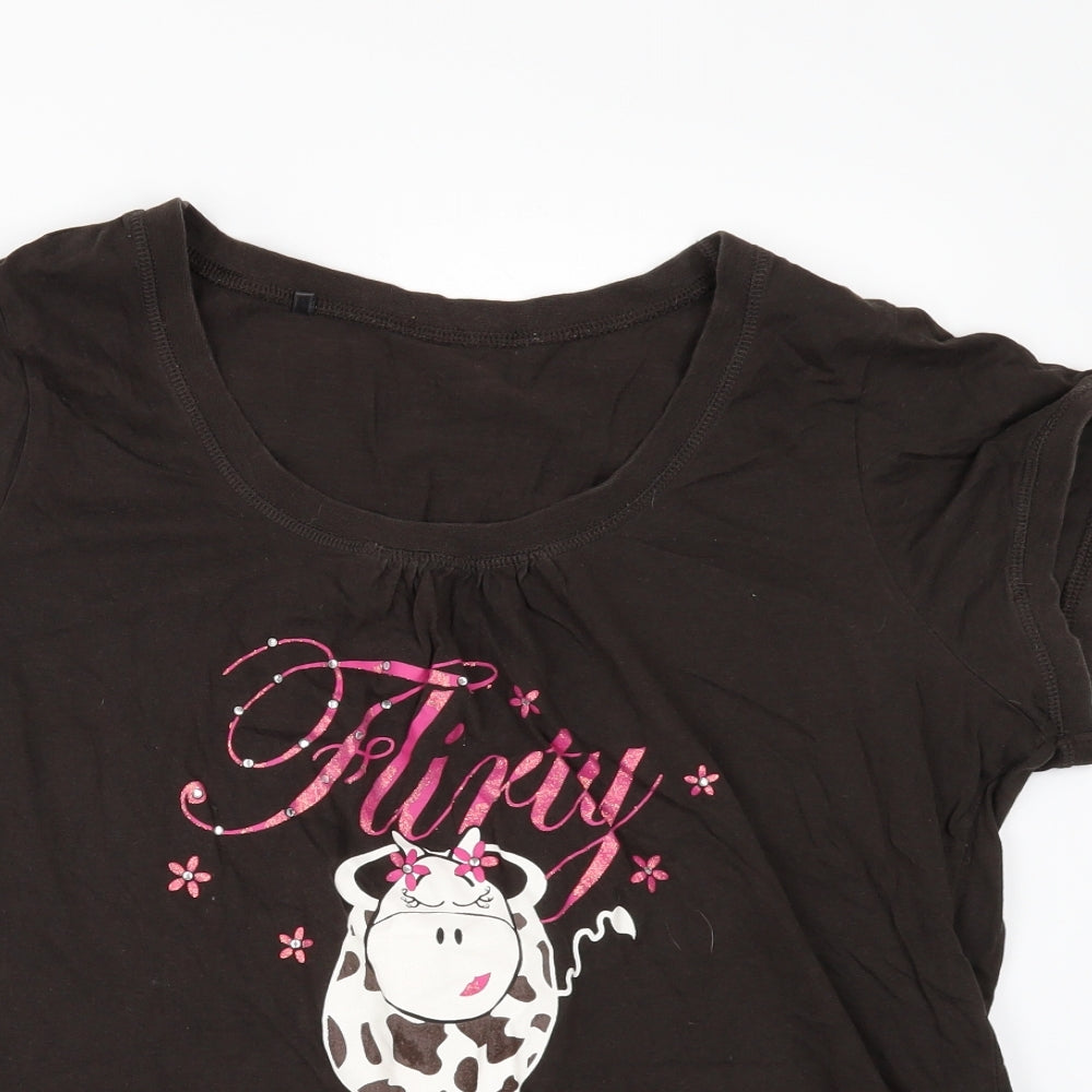 George Womens Brown   Basic T-Shirt Size 18