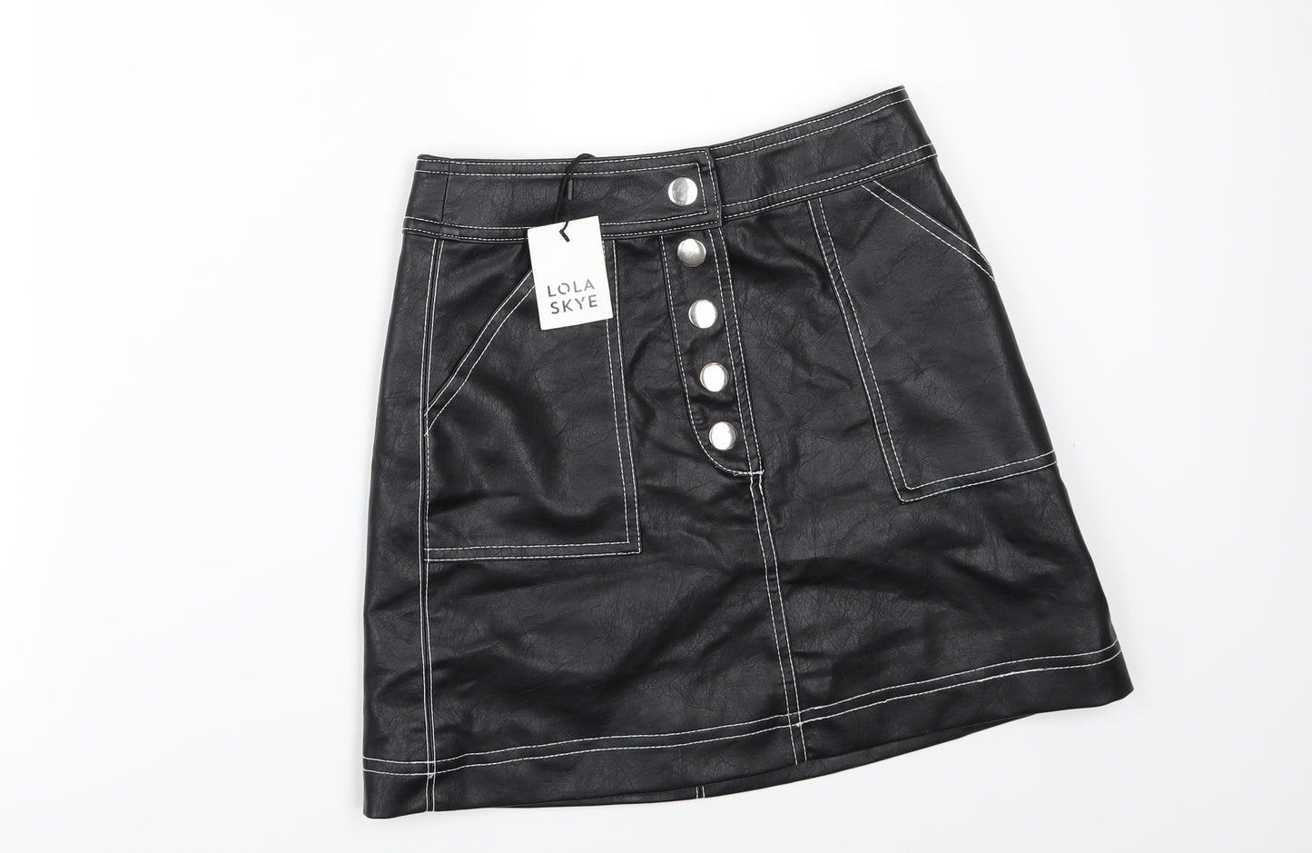 Lola Skye Womens Black   Mini Skirt Size 4