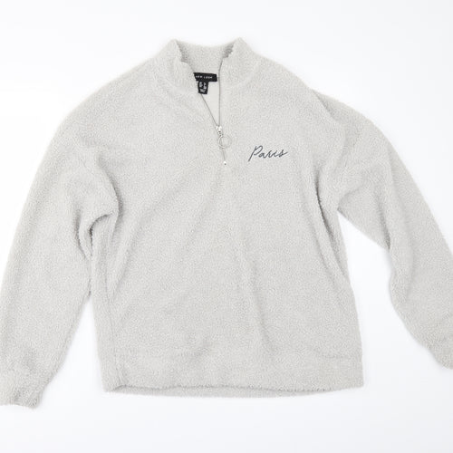 New Look Womens Grey  Fleece Jacket  Size 6