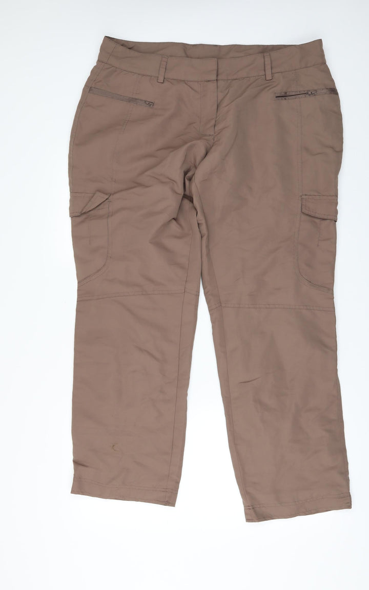 bonprix Womens Brown Rain Trousers Trousers Size 20 L30 in