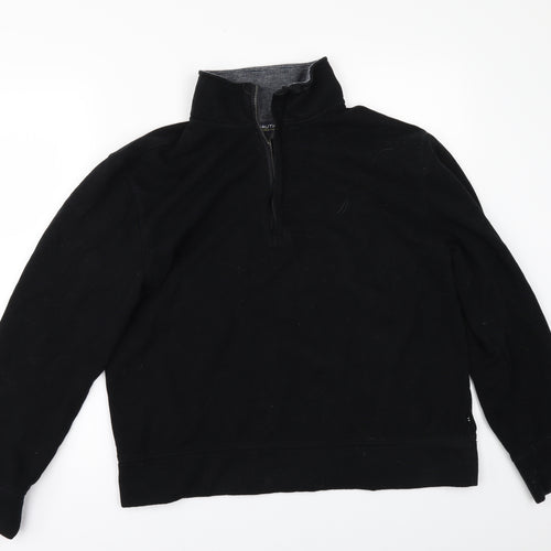 Nautica Womens Black   Pullover Sweatshirt Size M
