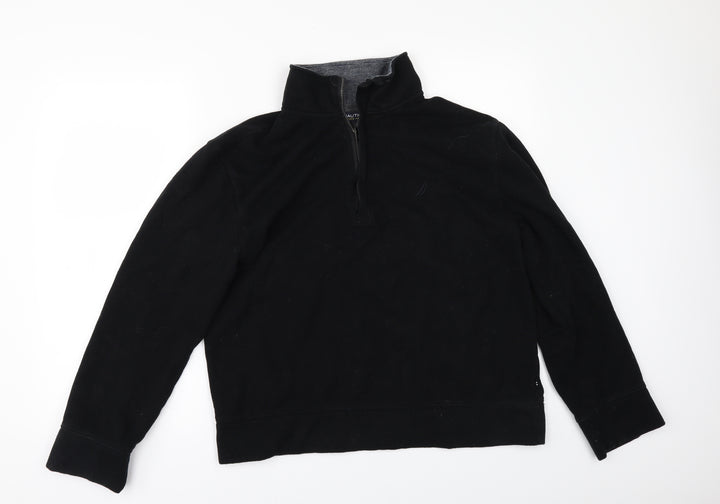 Nautica Womens Black Pullover Sweatshirt Size M