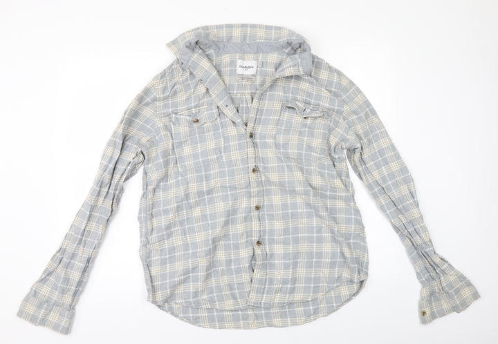 Goodfellows & co Mens Grey Check   Button-Up Size L