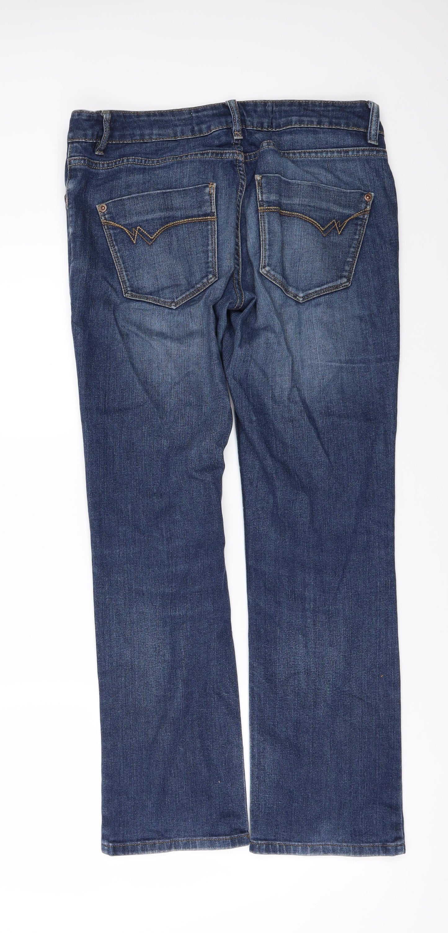 NEXT Womens Blue  Denim Straight Jeans Size 10 L28 in