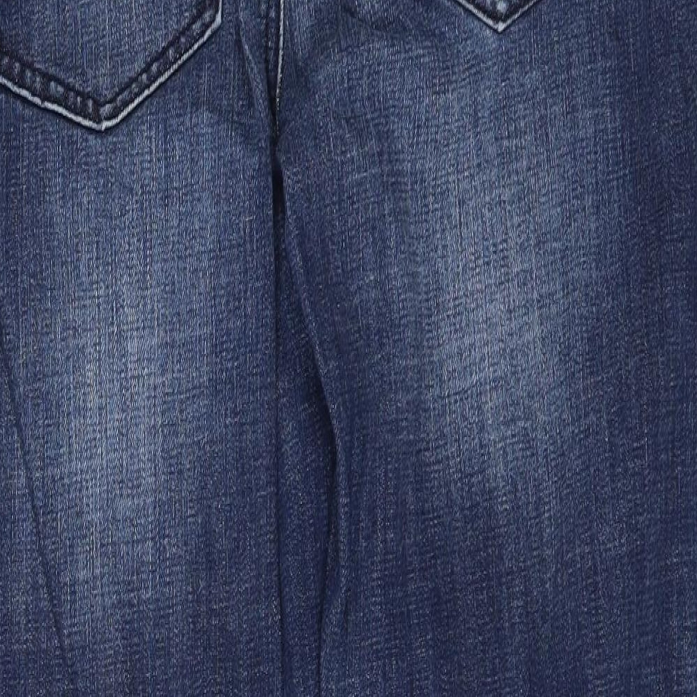 CAbi Womens Blue  Denim Straight Jeans Size 34 in L31 in