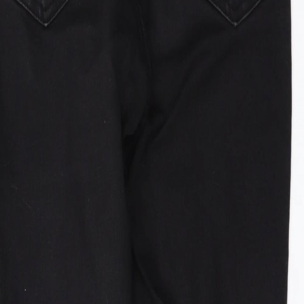 New Look Womens Black  Denim Skinny Jeans Size 10 L29 in - Ankle Grazer LACE UP LEGS