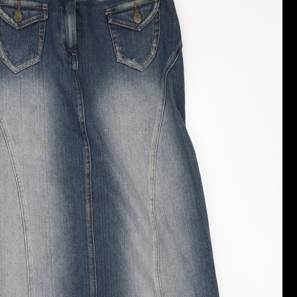 Kit KIt Kit Womens Blue  Denim A-Line Skirt Size 12
