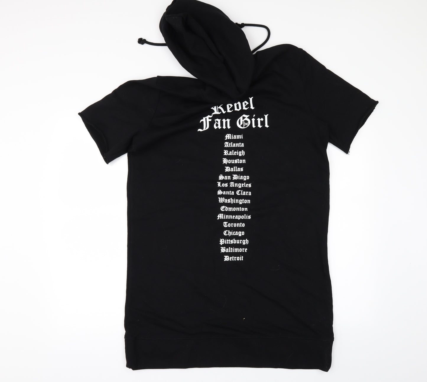 Divided by H&M Womens Black   Pullover Hoodie Size 10  - Rebel Fan Girl
