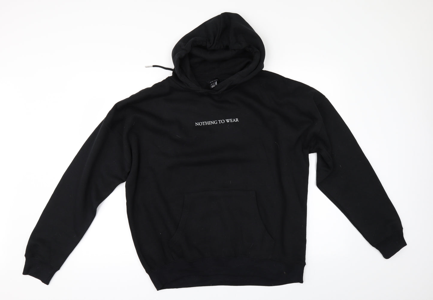 New Look Womens Black   Pullover Hoodie Size L  - NOTHING TO WEAR