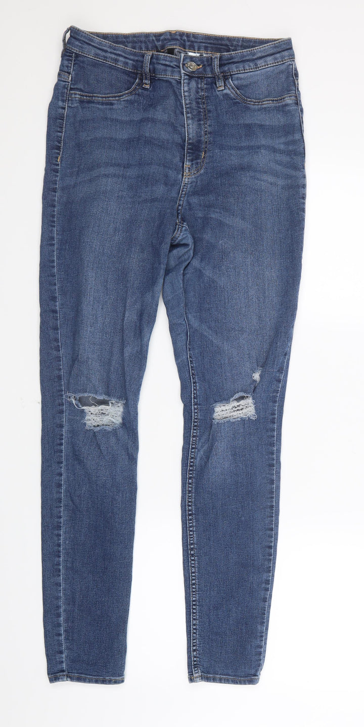 Divided by H&M Womens Blue Denim Straight Jeans Size 10 L29 in