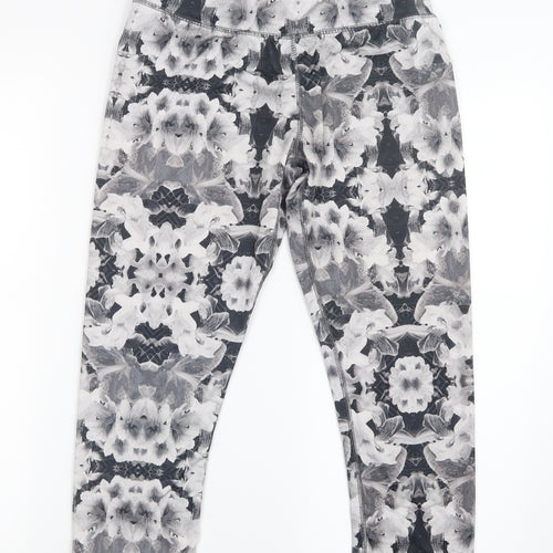 Energie Girls Black Floral  Cropped Trousers Size L