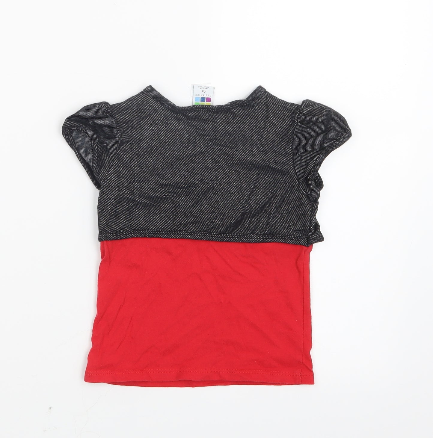 Healthtex Girls Red   Basic T-Shirt Size 4 Years  - Top and cardigan in one