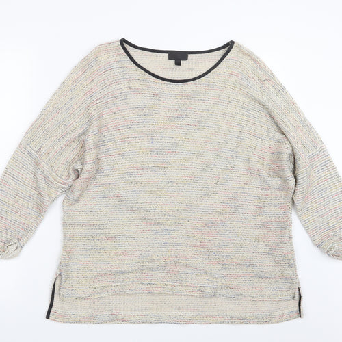 Topshop Womens Beige  Knit Pullover Jumper Size 12