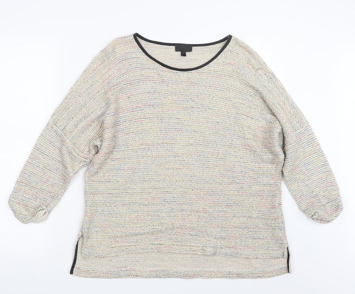 Topshop Womens Beige Knit Pullover Jumper Size 12