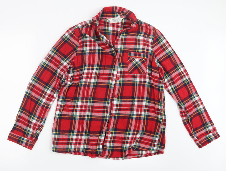 Love to Lounge Womens Red Check Top Pyjama Top Size 12