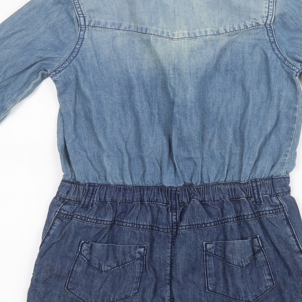 NEXT Girls Blue  Denim Shirt Dress  Size 8 Years