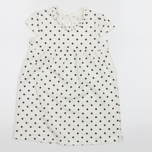 George  Black Polka Dot  T-Shirt Dress  Size 18-24 Months