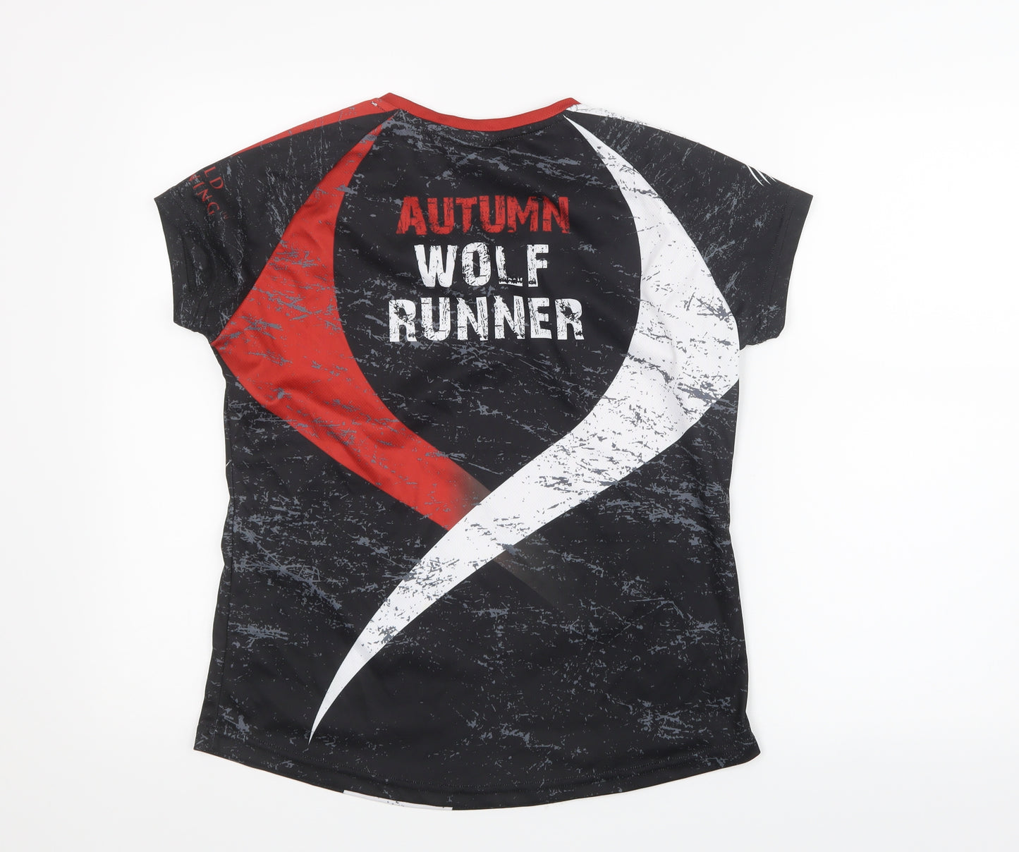 Wolf Run Womens Black   Basic T-Shirt Size M