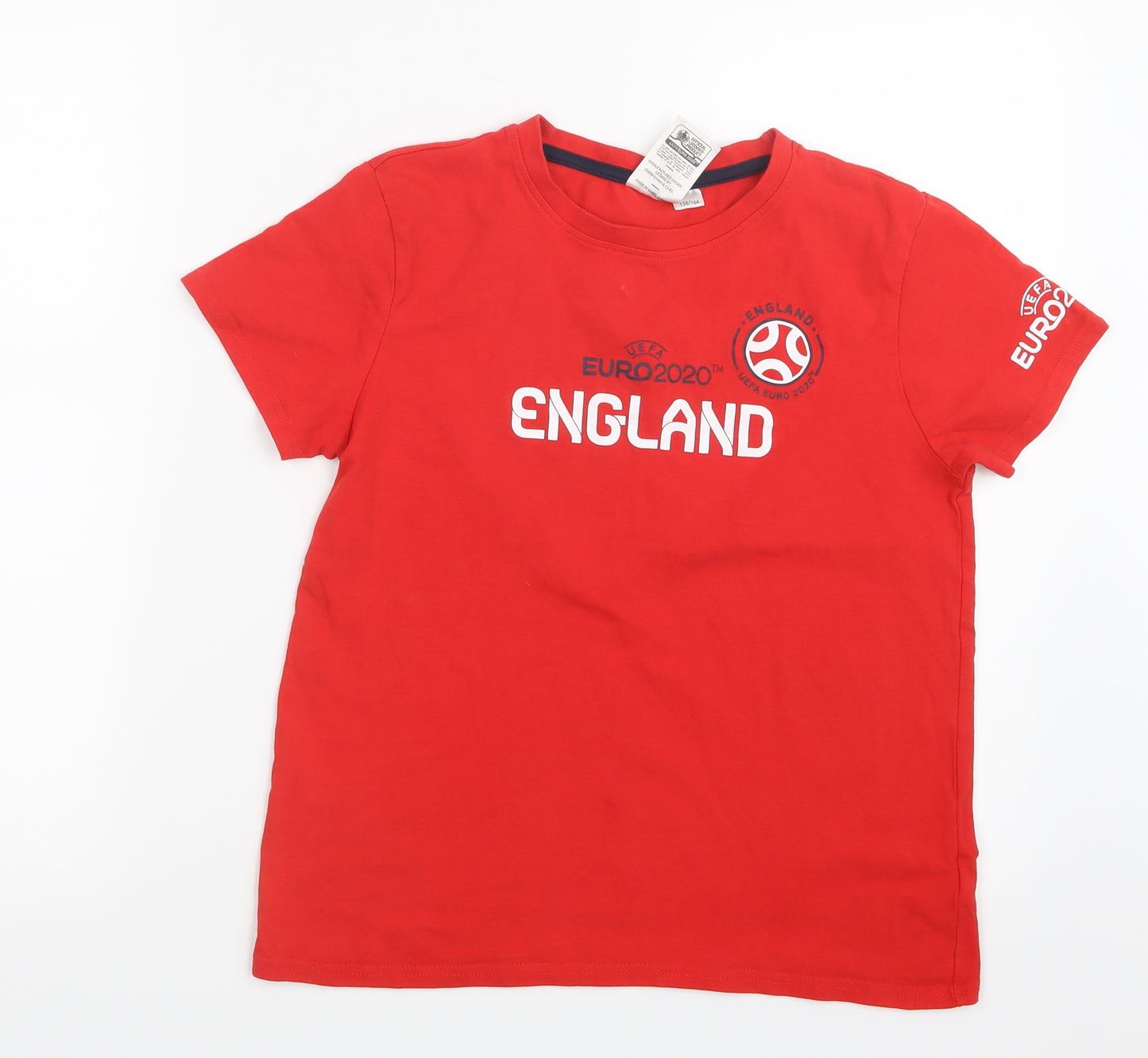 Euro 2020 Boys Red   Basic T-Shirt Size 13-14 Years  - England