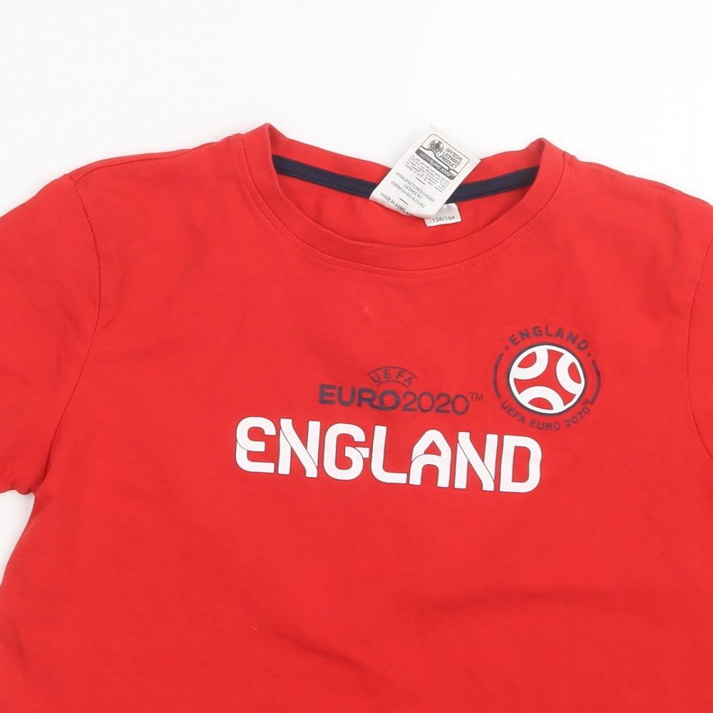 Euro 2020 Boys Red   Basic T-Shirt Size 13-14 Years  - England