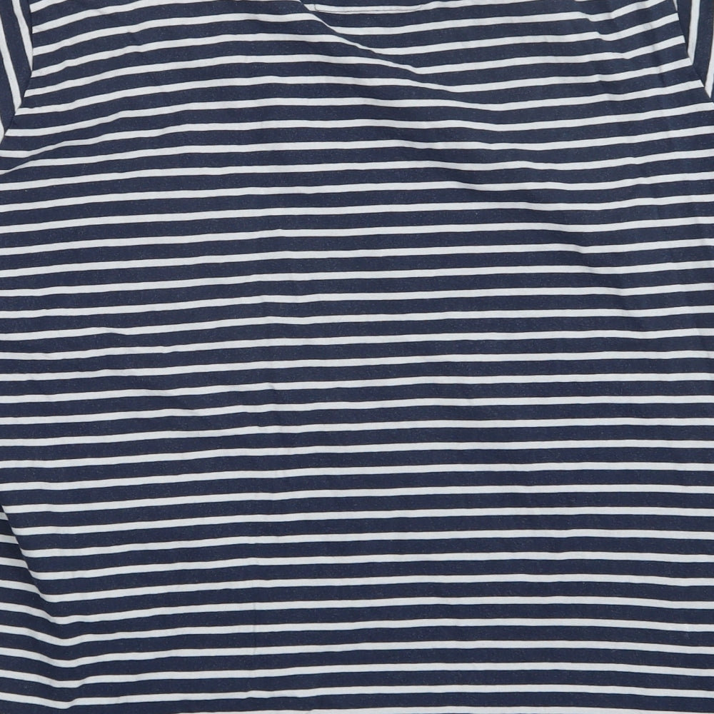 Peacocks Womens Blue Striped  Top Pyjama Top Size 18
