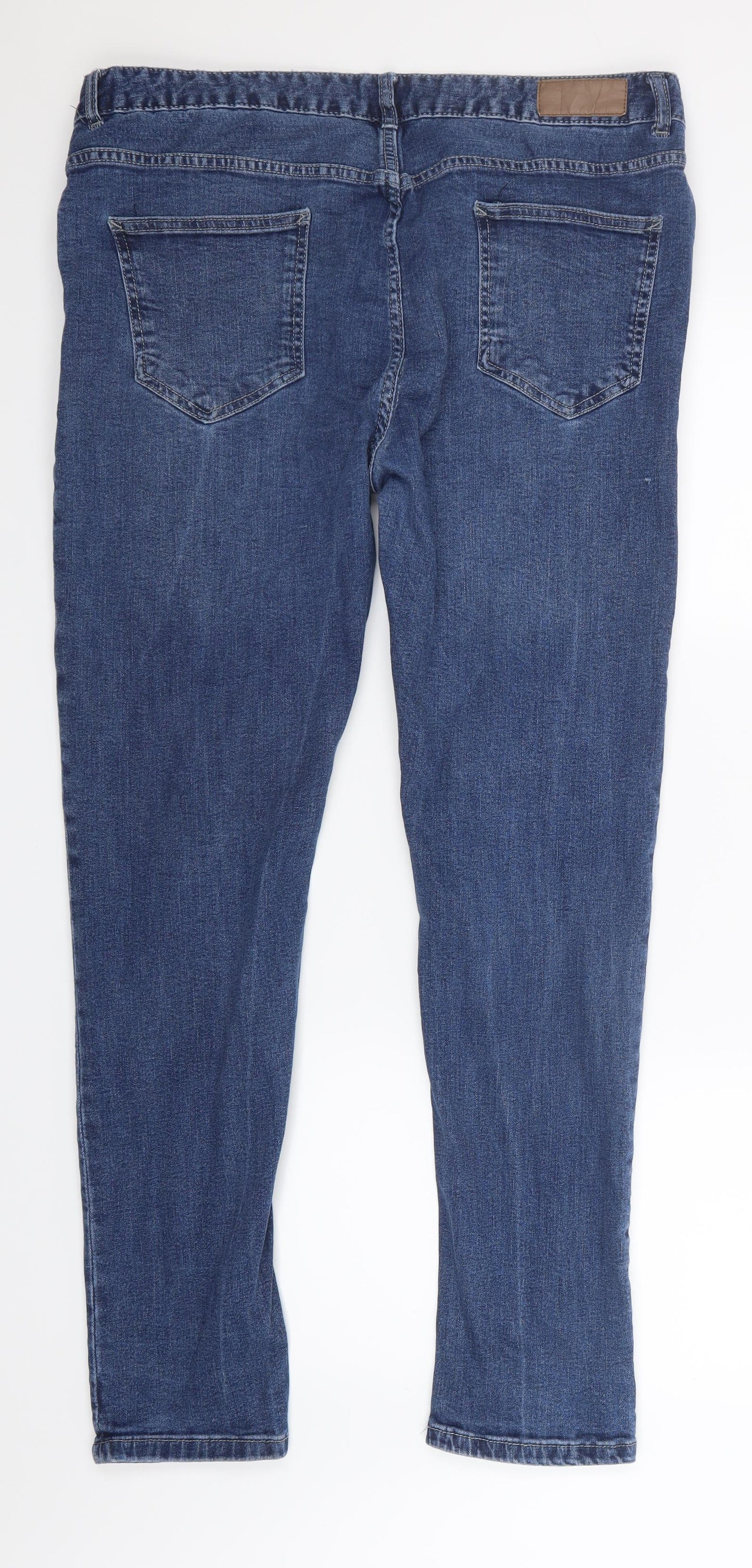 Denim Co. Mens Blue  Denim Straight Jeans Size 36 in L30 in
