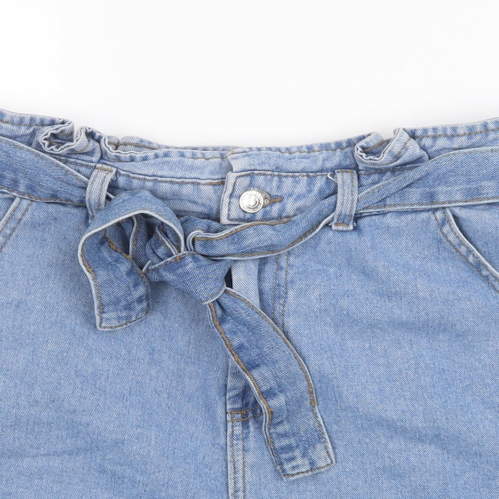 Denim Co. Womens Blue  Denim Boyfriend Shorts Size 12