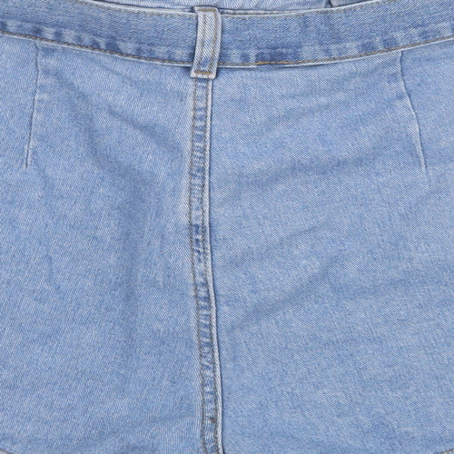 Denim Co. Womens Blue  Denim Boyfriend Shorts Size 12