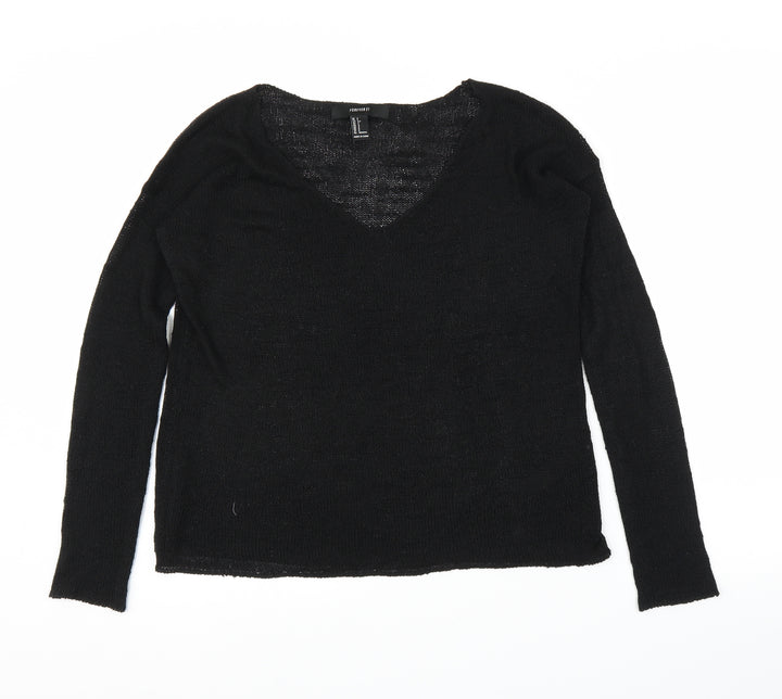 FOREVER 21 Womens Black Pullover Jumper Size S