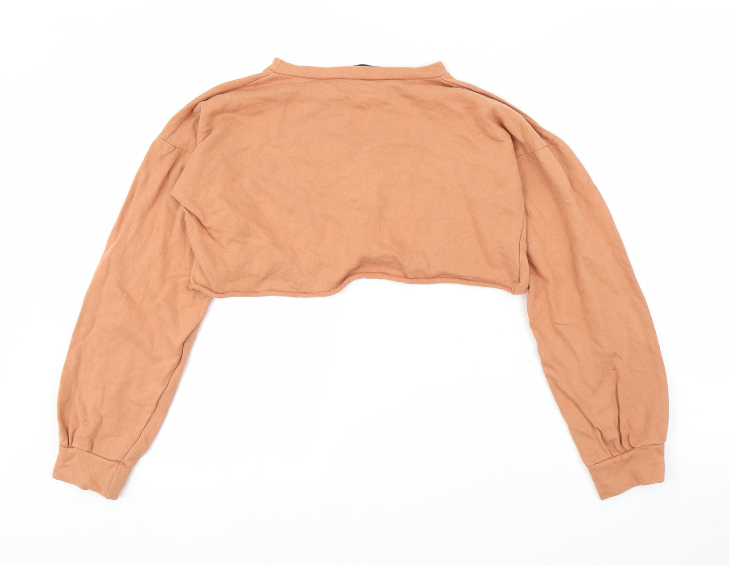 PRETTYLITTLETHING Womens Orange   Pullover Jumper Size 8  - Cropped