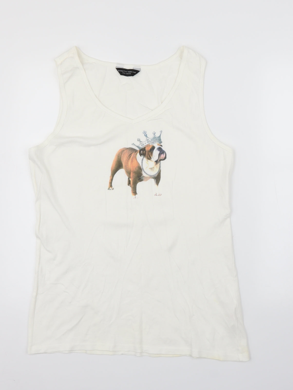 Dorothy Perkins Womens White   Basic Tank Size 22