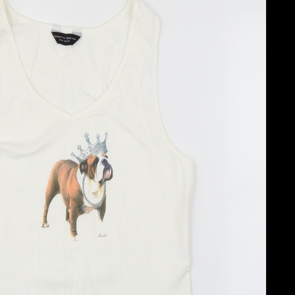 Dorothy Perkins Womens White   Basic Tank Size 22