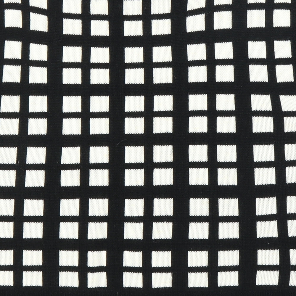 Boohoo Womens Black Check  Vest Jumper Size M