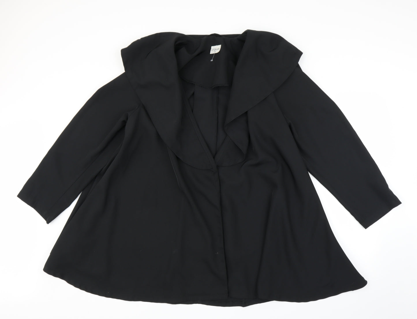Solo Womens Black   Cape Jumper Size 12
