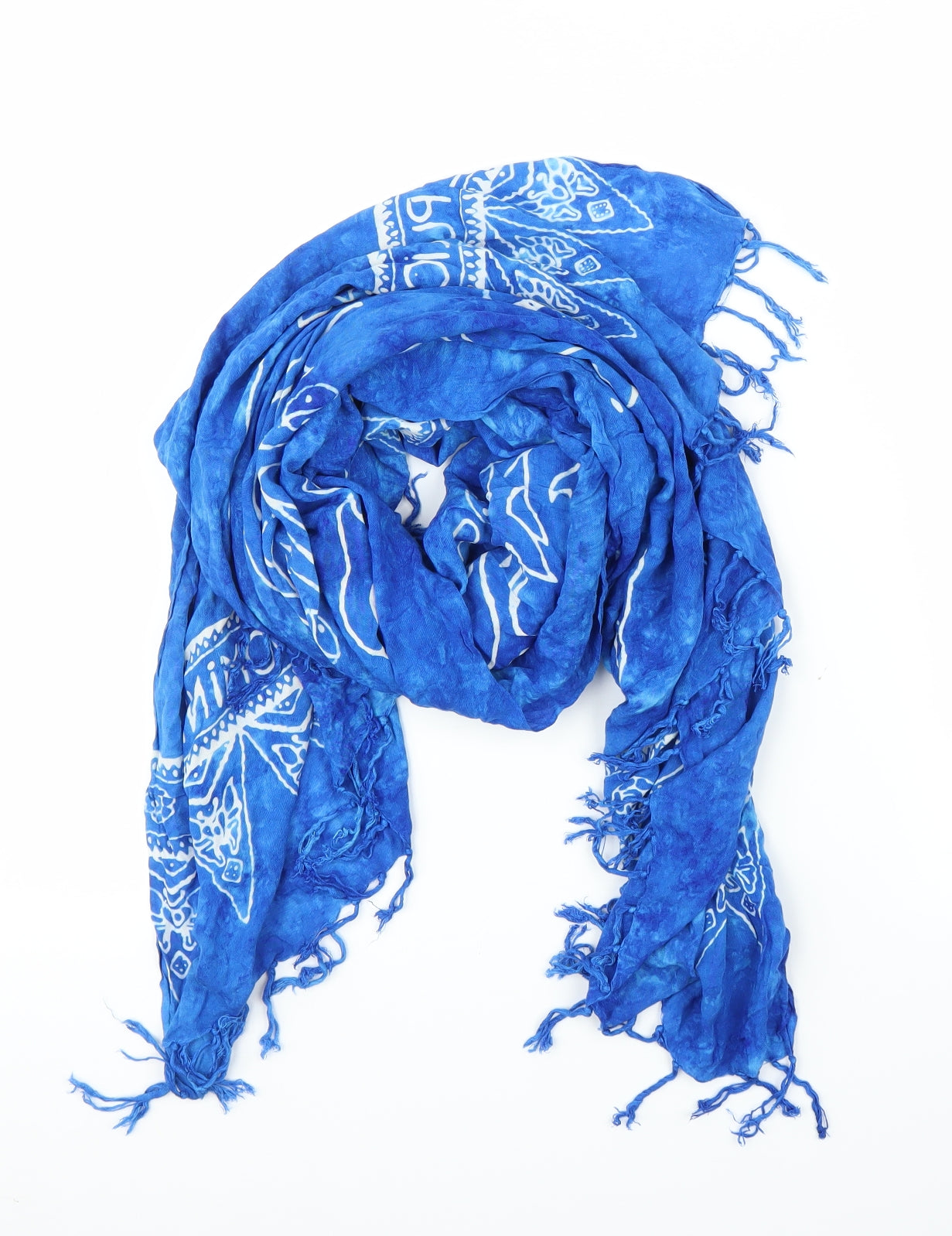 Preworn Womens Blue Animal Print   Shawl/Wrap   - Dolphin print