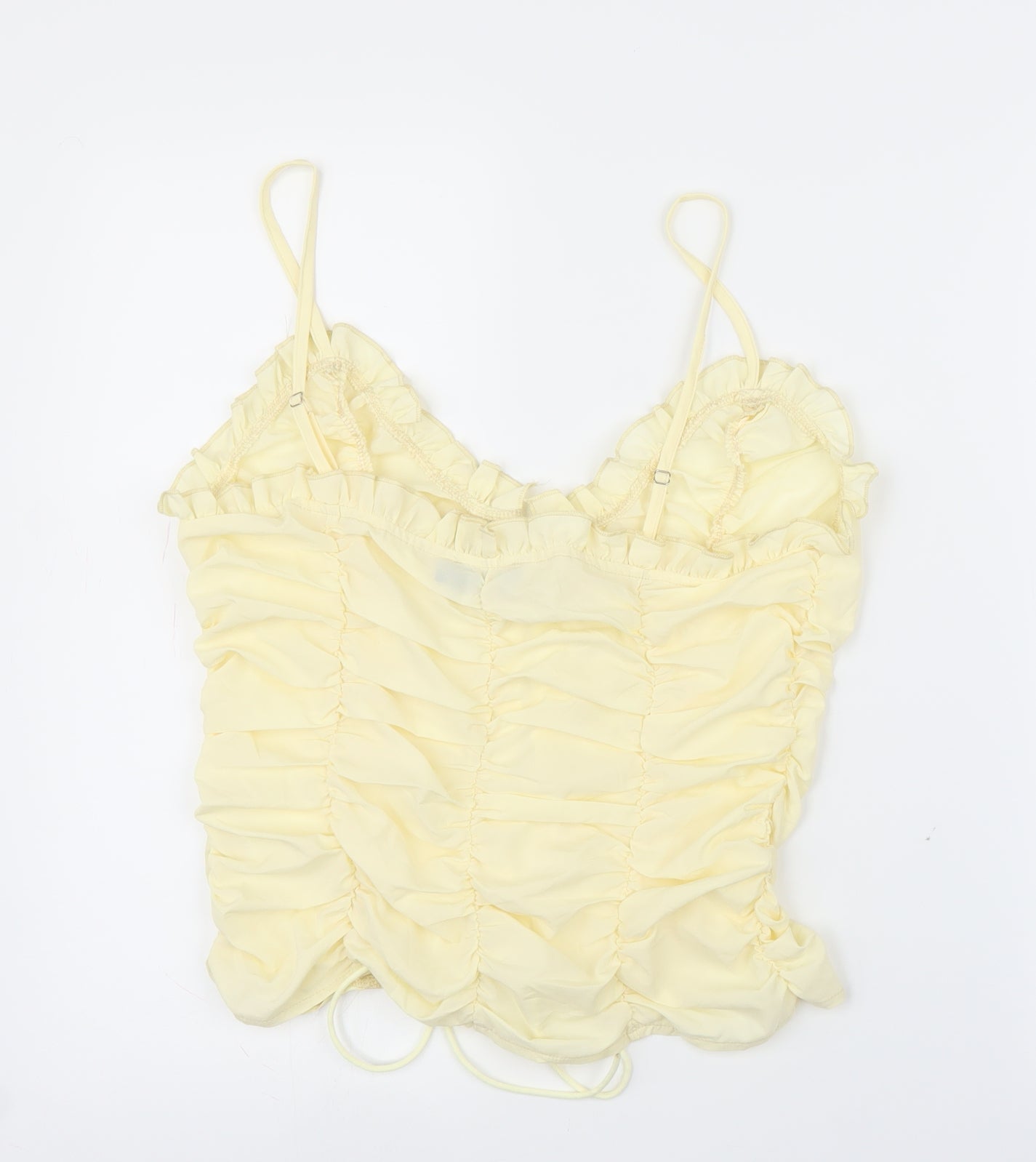 PRETTYLITTLETHING Womens Yellow   Camisole Blouse Size 14