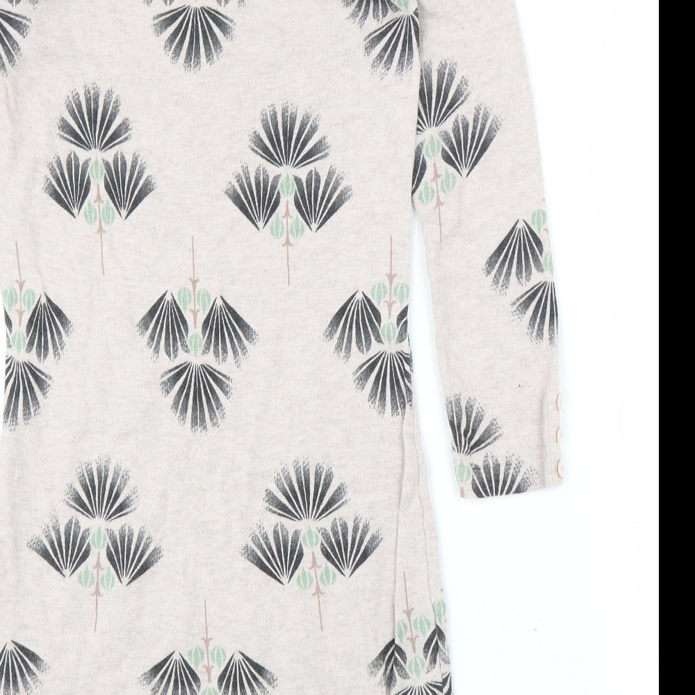 NEXT Womens Beige Floral  Jumper Dress  Size 6
