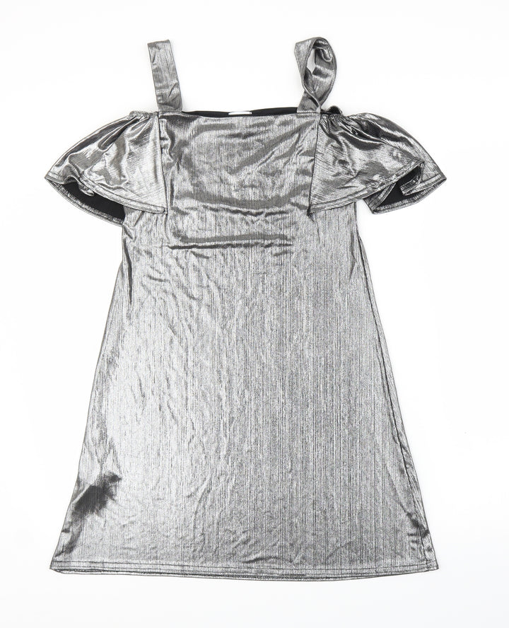 Blue Vanilla Womens Silver   Shift  Size 8