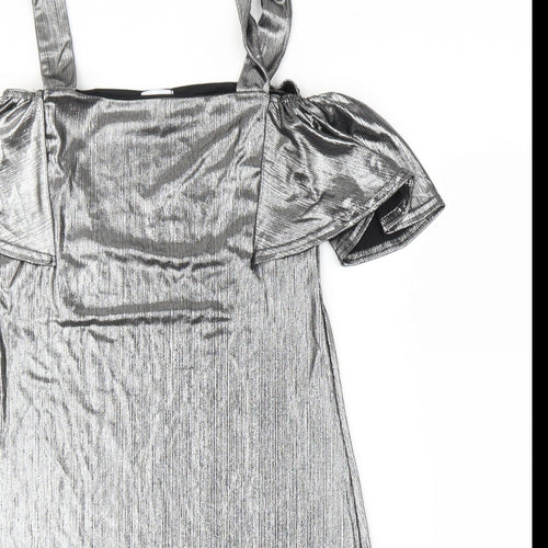 Blue Vanilla Womens Silver   Shift  Size 8