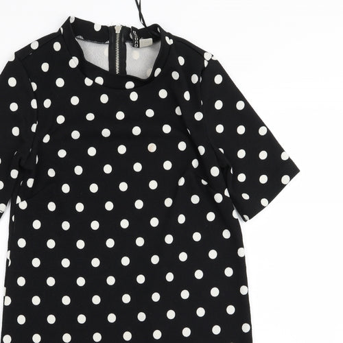 Divided by H&M Womens Black Polka Dot  A-Line  Size 10