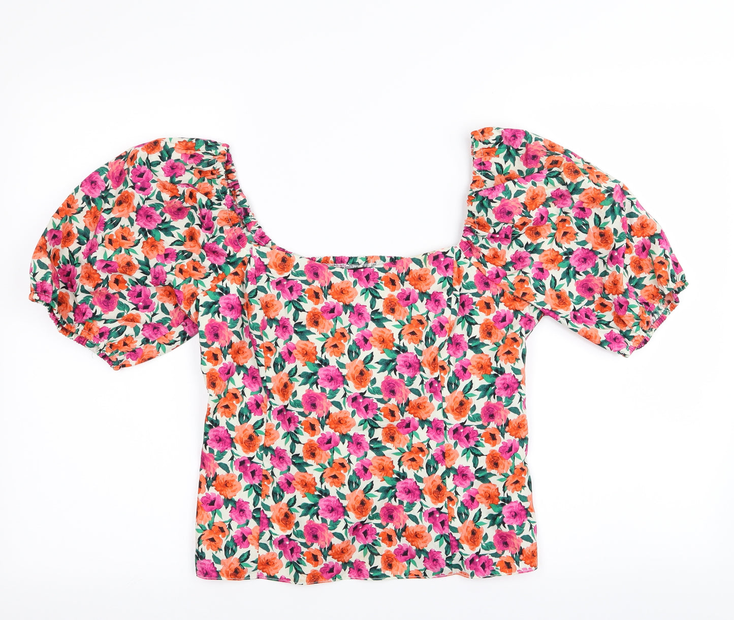 Dorothy Perkins Womens Multicoloured Floral  Basic T-Shirt Size 12