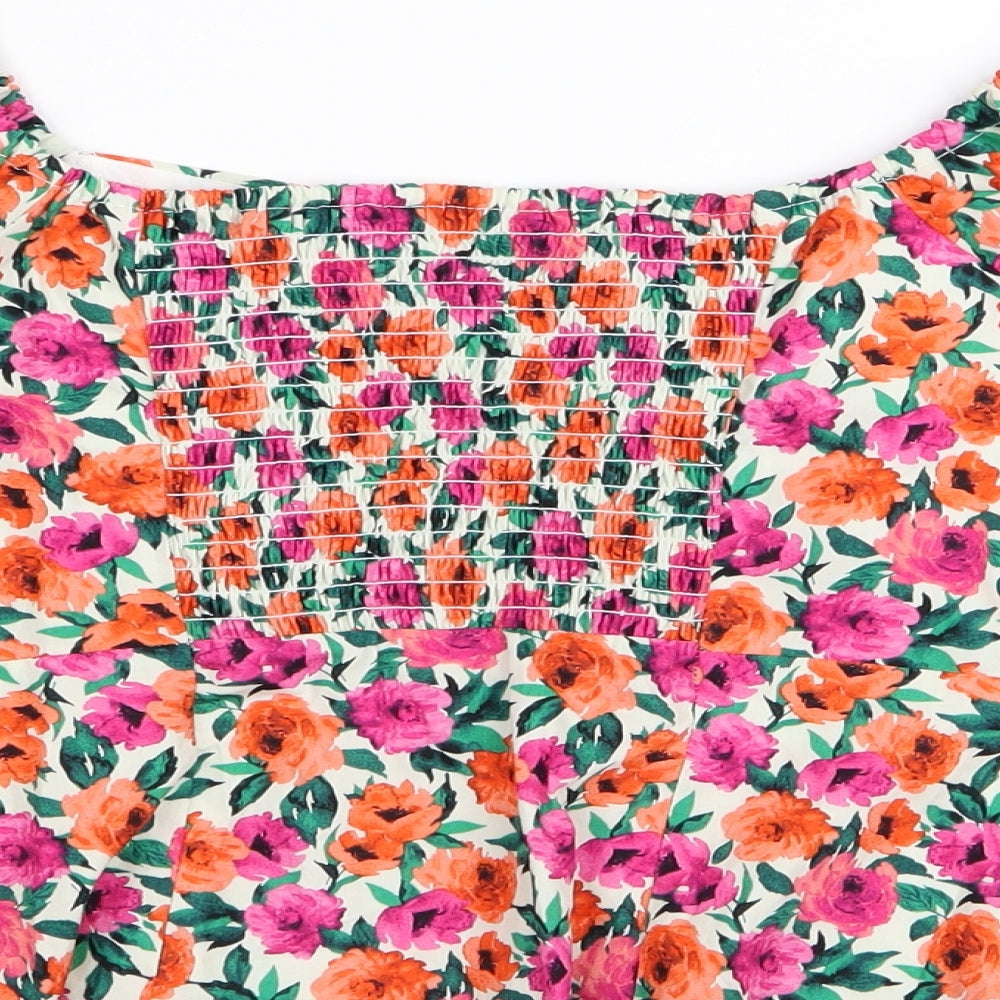 Dorothy Perkins Womens Multicoloured Floral  Basic T-Shirt Size 12