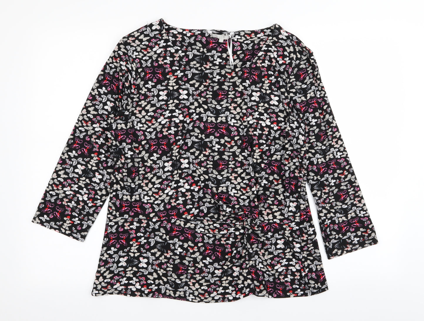 pebble bay Womens Multicoloured   Basic T-Shirt Size 18  - BUTTERFLIES