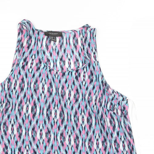 Primark Womens Multicoloured Geometric  Basic Tank Size 10
