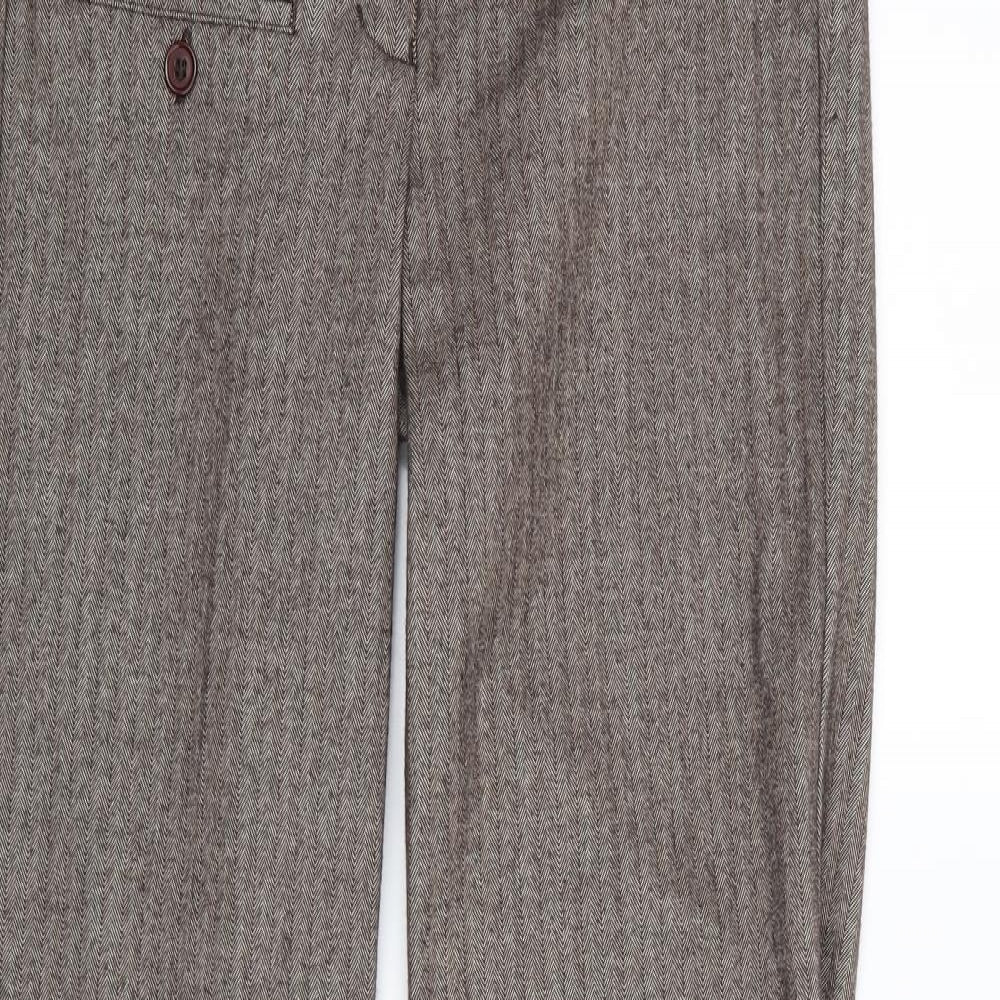 Jane Norman Womens Brown   Trousers  Size 10 L32 in